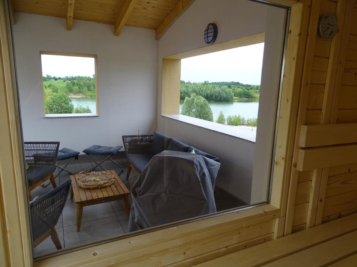 Feriendomizil Am Stoermthaler See, Lagovida, Leipziger Neuseenland, Grosspoesna, Privatstrand Exteriör bild