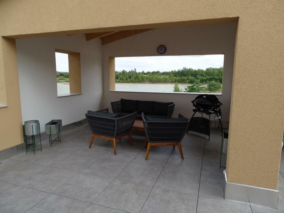 Feriendomizil Am Stoermthaler See, Lagovida, Leipziger Neuseenland, Grosspoesna, Privatstrand Exteriör bild